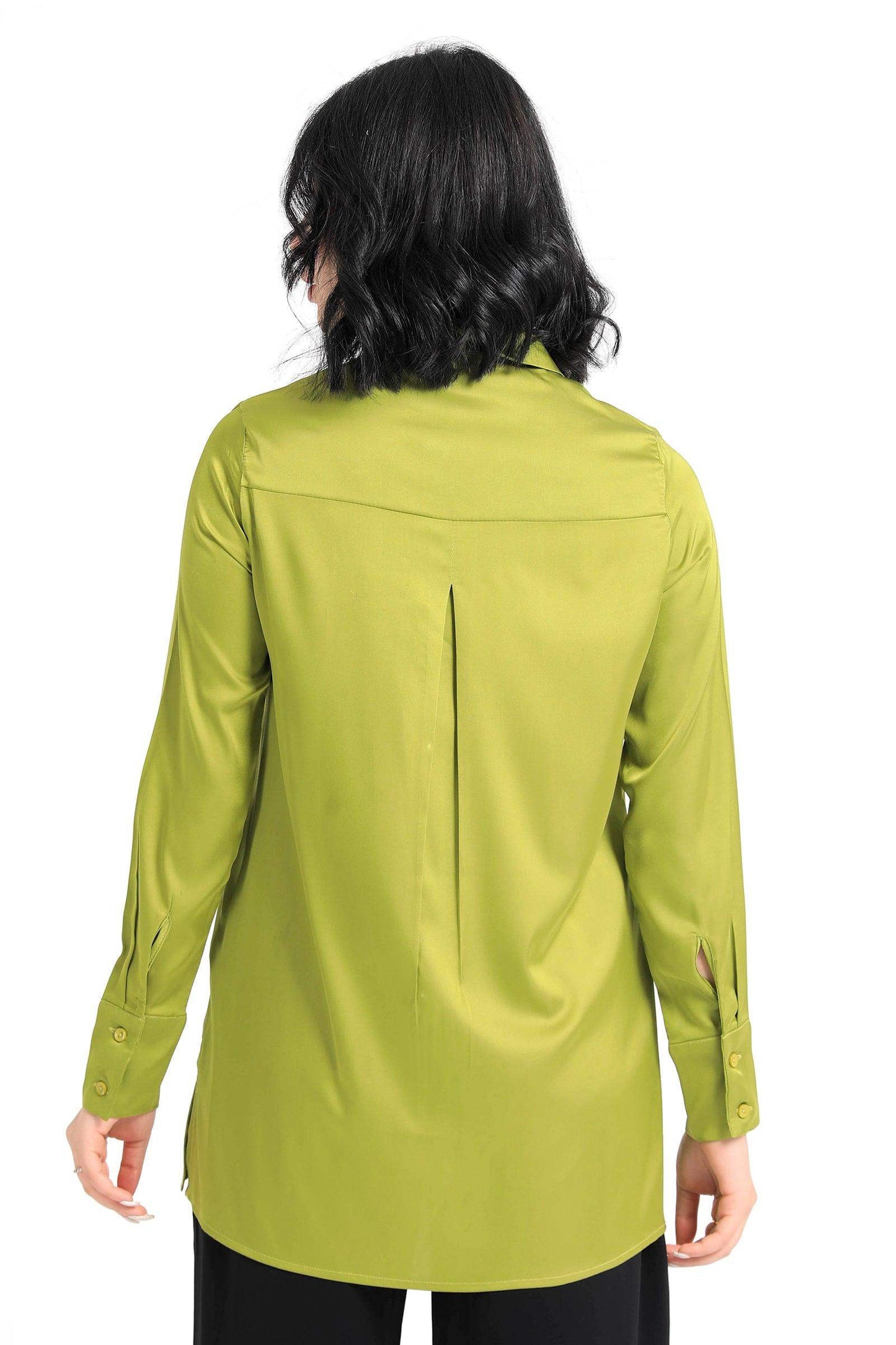 Satin Long Sleeves Shirt - Carina - ÙƒØ§Ø±ÙŠÙ†Ø§