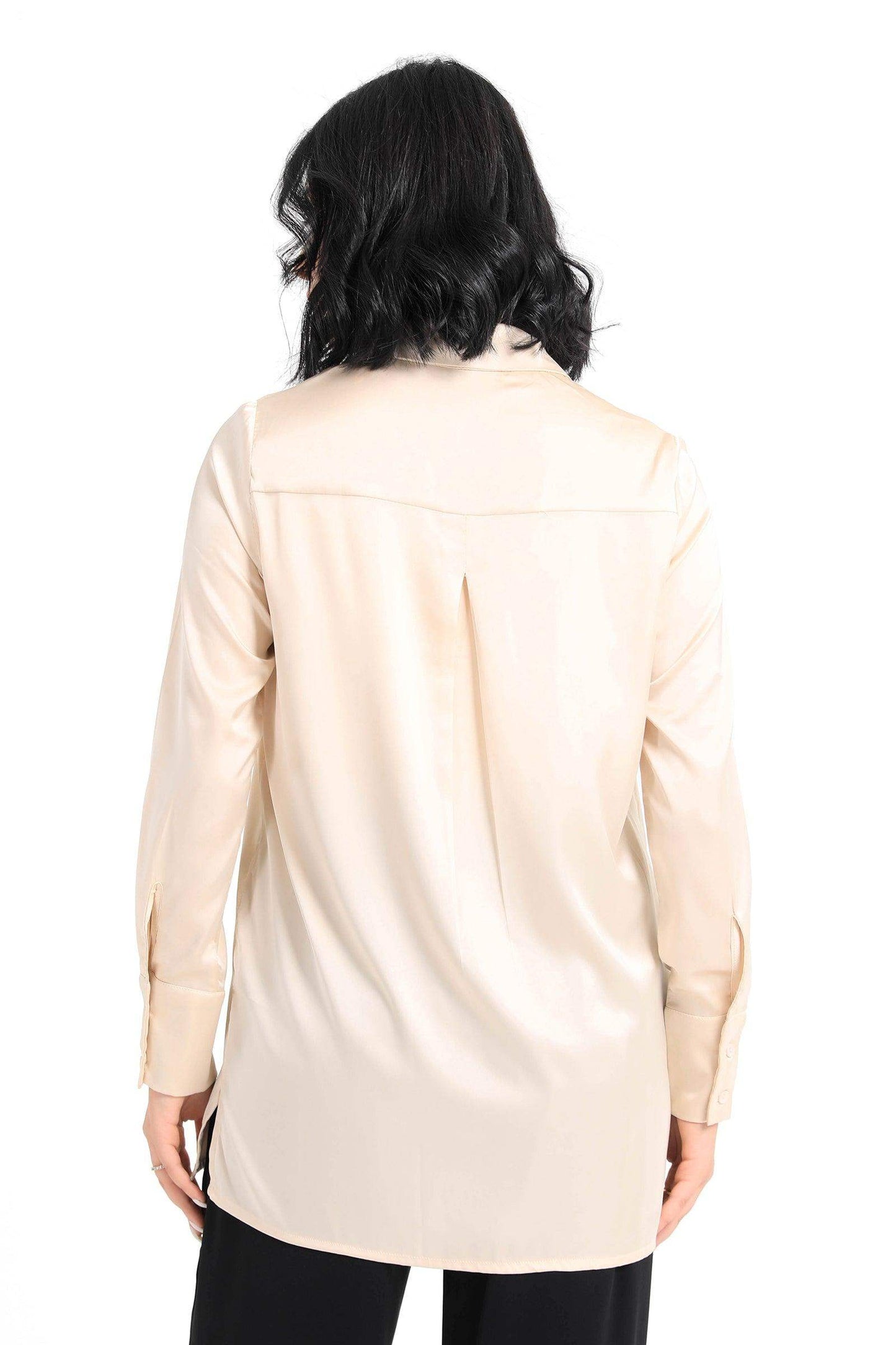 Satin Long Sleeves Shirt - Carina - ÙƒØ§Ø±ÙŠÙ†Ø§