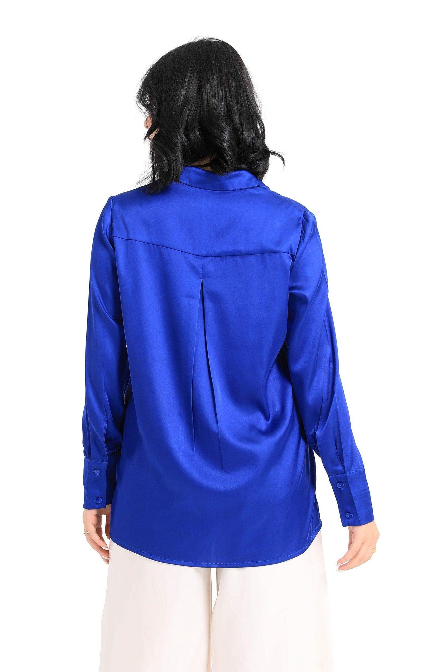 Satin Long Sleeves Shirt - Carina - ÙƒØ§Ø±ÙŠÙ†Ø§