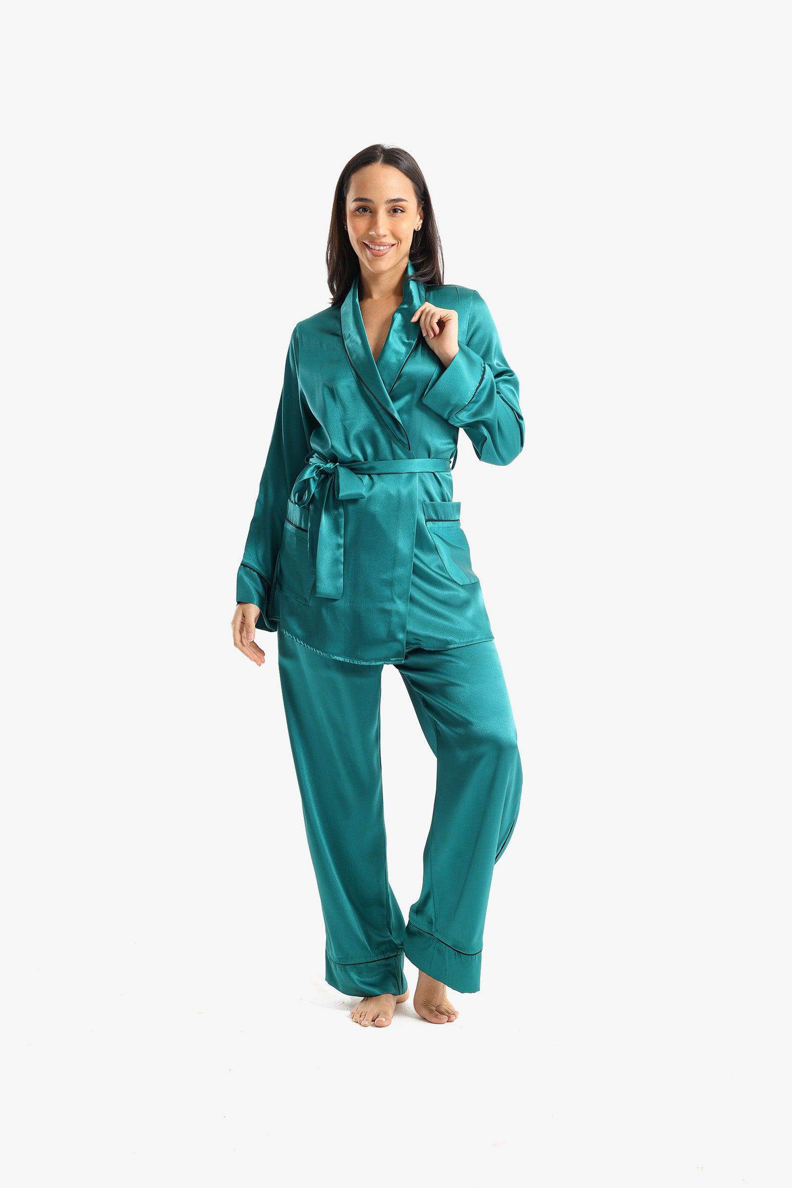 Satin Wrap Up Pyjama Set - Carina - ÙƒØ§Ø±ÙŠÙ†Ø§