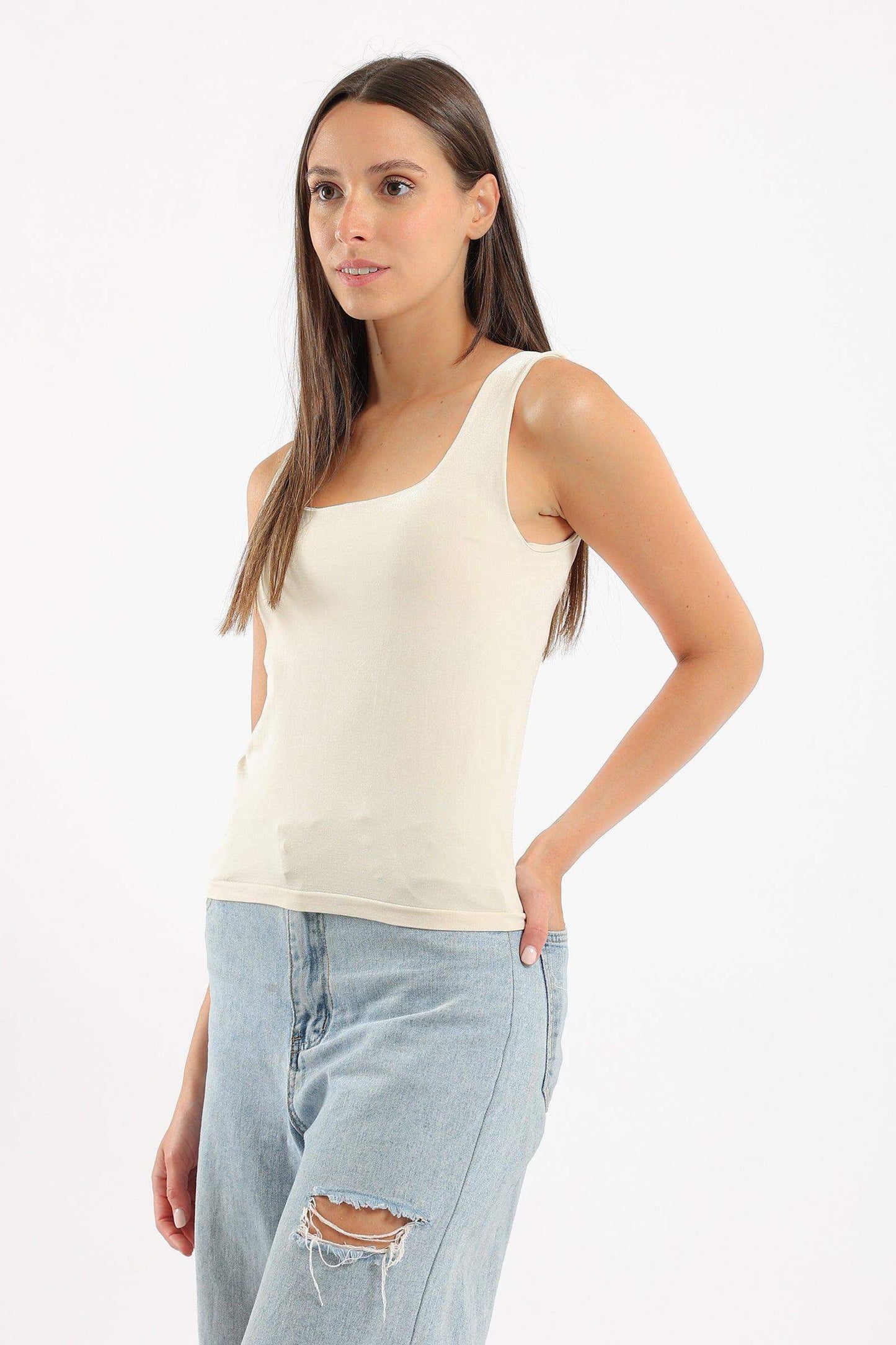 Seamless Squared Neck Top - Carina - ÙƒØ§Ø±ÙŠÙ†Ø§