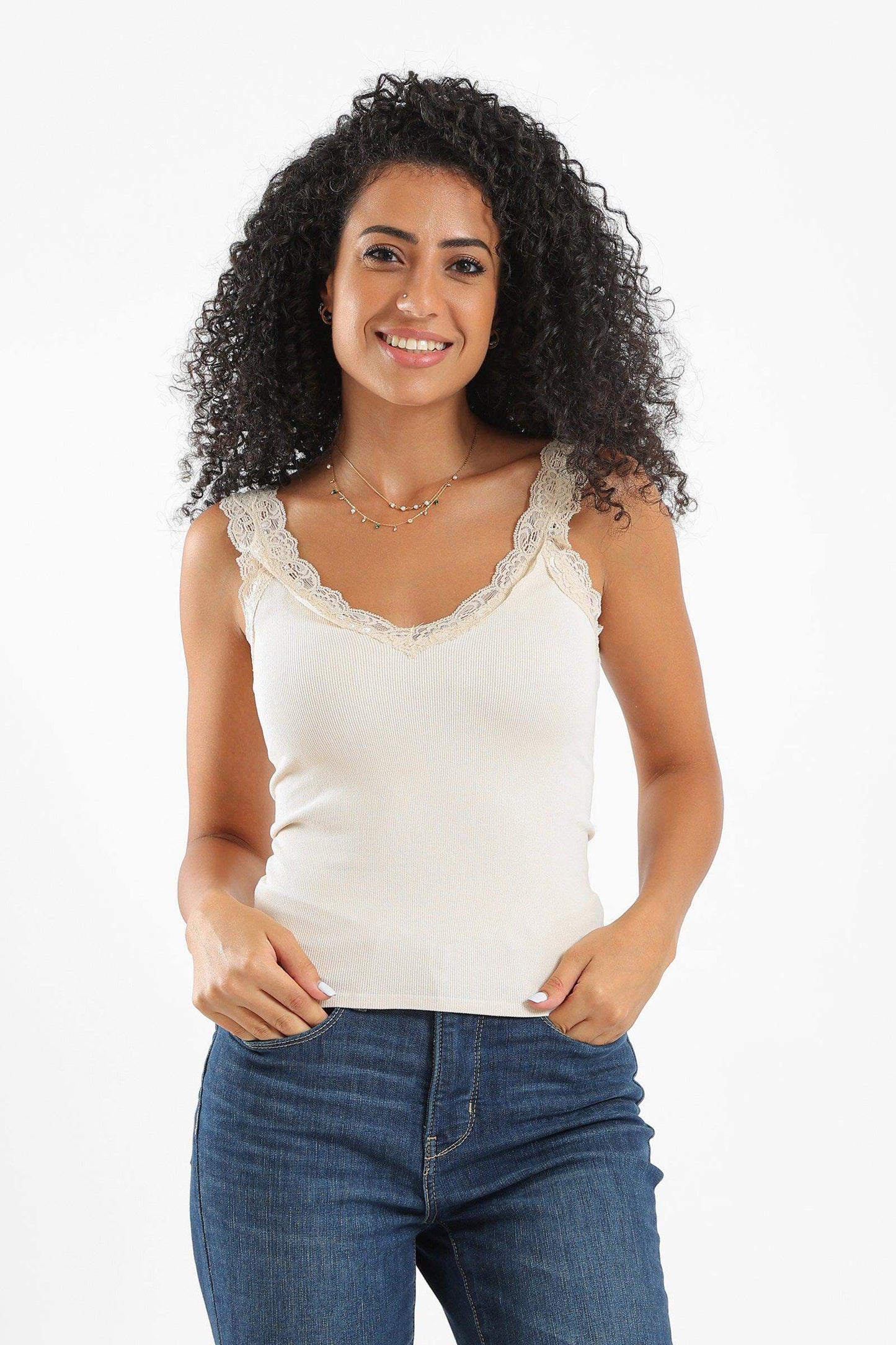 Seamless V-Neck Sleeveless Top - Carina - ÙƒØ§Ø±ÙŠÙ†Ø§