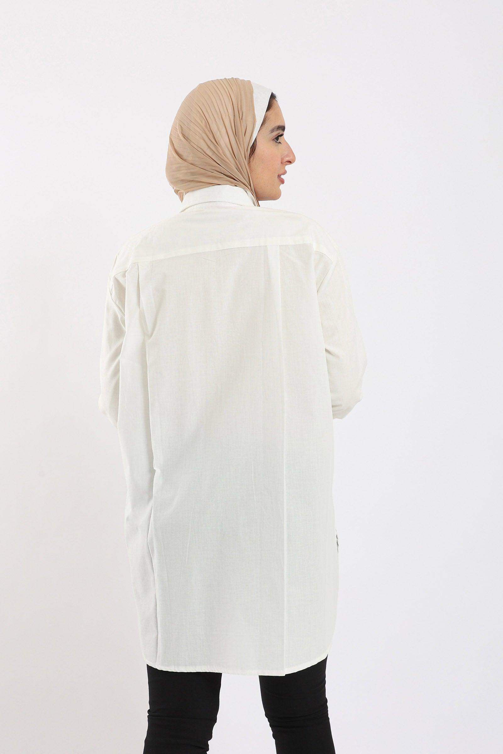 Shirt with Curved Hem - Carina - ÙƒØ§Ø±ÙŠÙ†Ø§