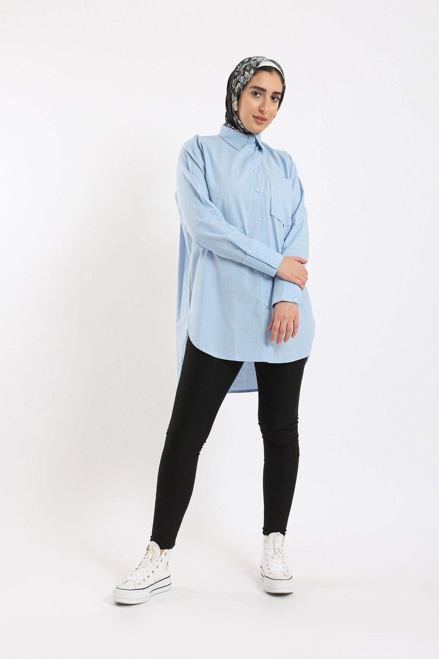 Shirt with Curved Hem - Carina - ÙƒØ§Ø±ÙŠÙ†Ø§