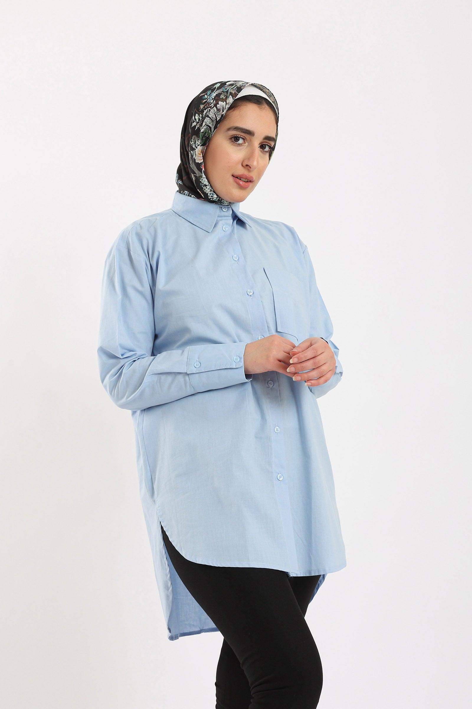 Shirt with Curved Hem - Carina - ÙƒØ§Ø±ÙŠÙ†Ø§