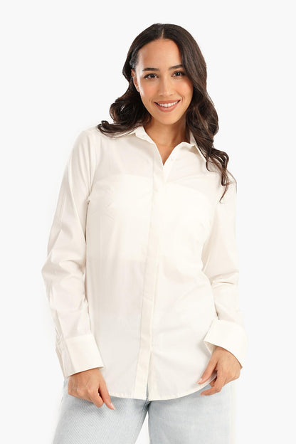 Shirt with Full Hidden Placket - Carina - ÙƒØ§Ø±ÙŠÙ†Ø§