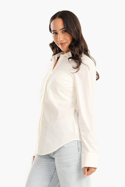 Shirt with Full Hidden Placket - Carina - ÙƒØ§Ø±ÙŠÙ†Ø§