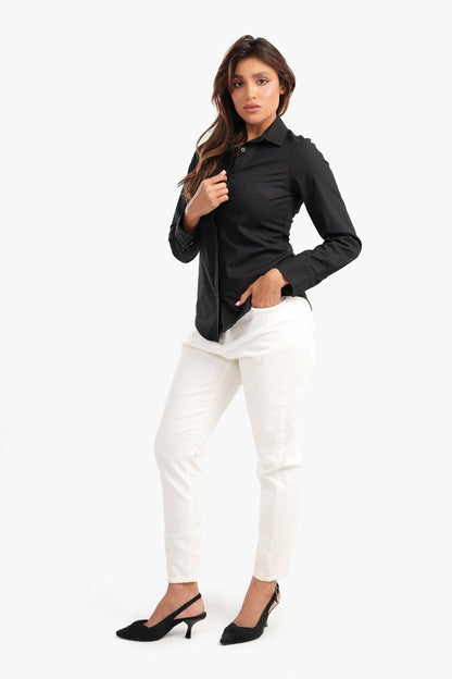 Shirt with Full Hidden Placket - Carina - ÙƒØ§Ø±ÙŠÙ†Ø§