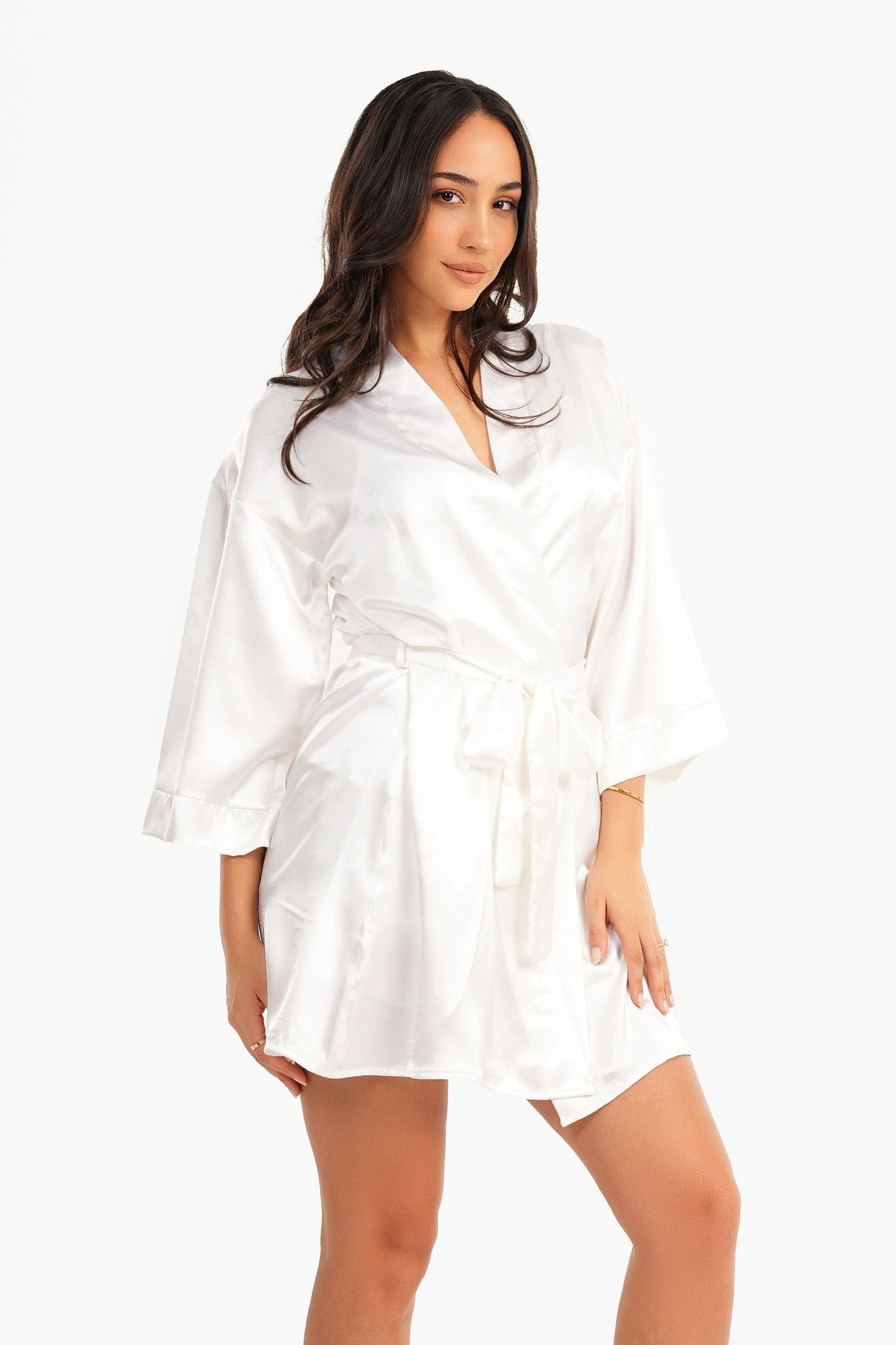 Short Satin Robe - Carina - ÙƒØ§Ø±ÙŠÙ†Ø§