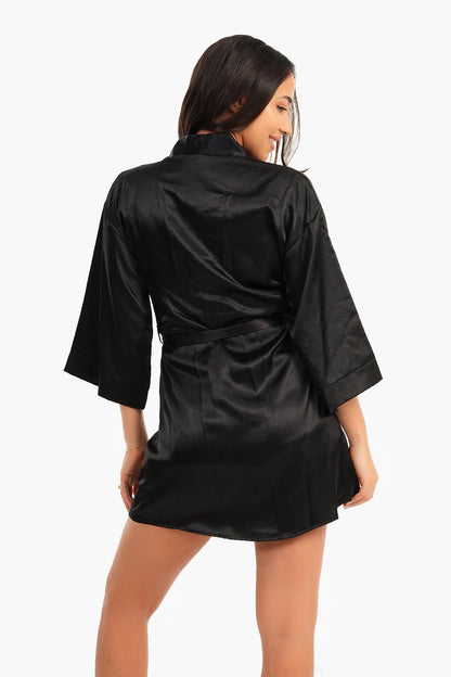 Short Satin Robe - Carina - ÙƒØ§Ø±ÙŠÙ†Ø§