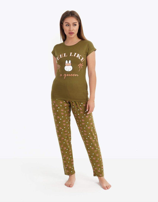 Short Sleeve Printed Pyjama Set - Carina - ÙƒØ§Ø±ÙŠÙ†Ø§