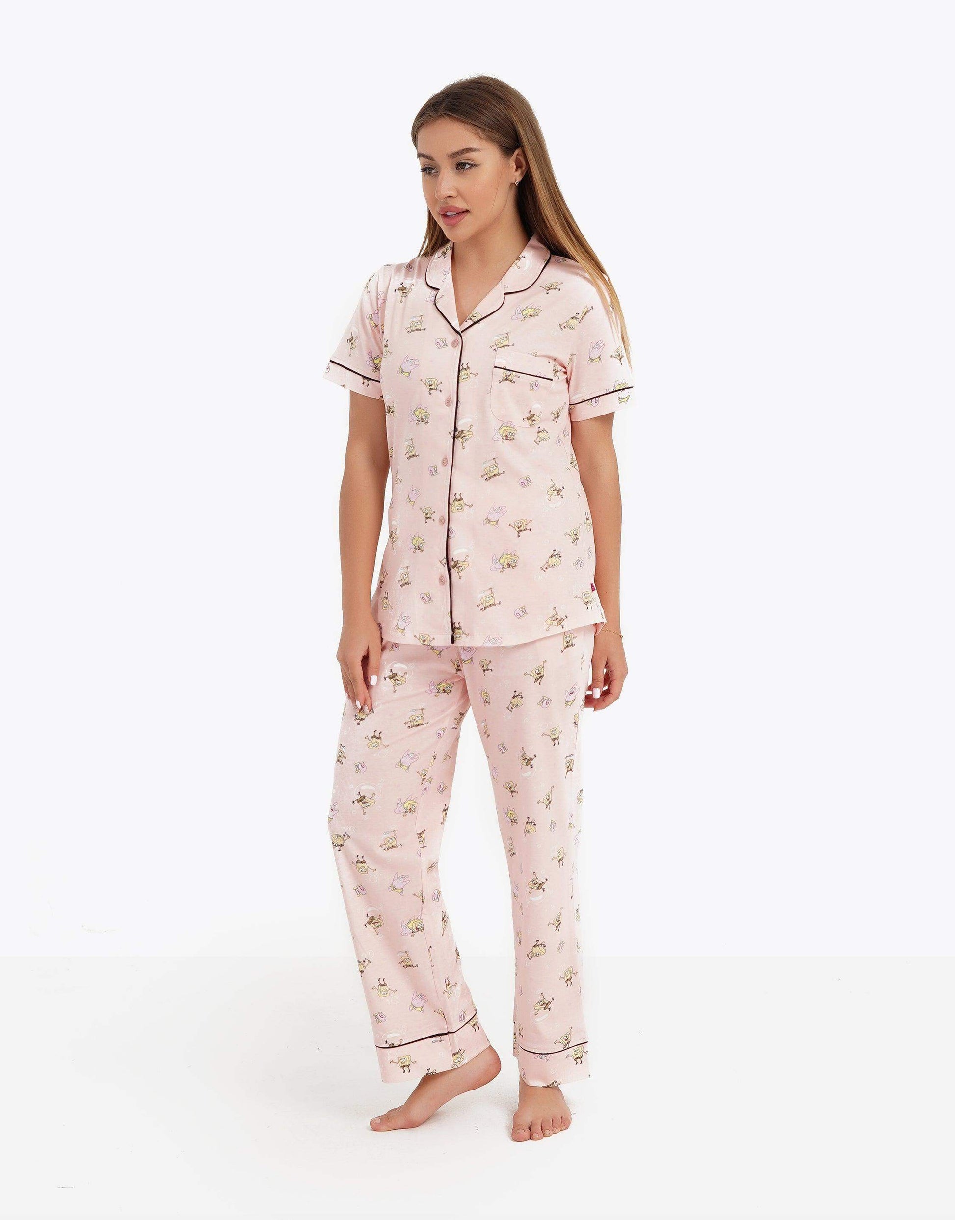 Short Sleeve Printed Pyjama Set - Carina - ÙƒØ§Ø±ÙŠÙ†Ø§