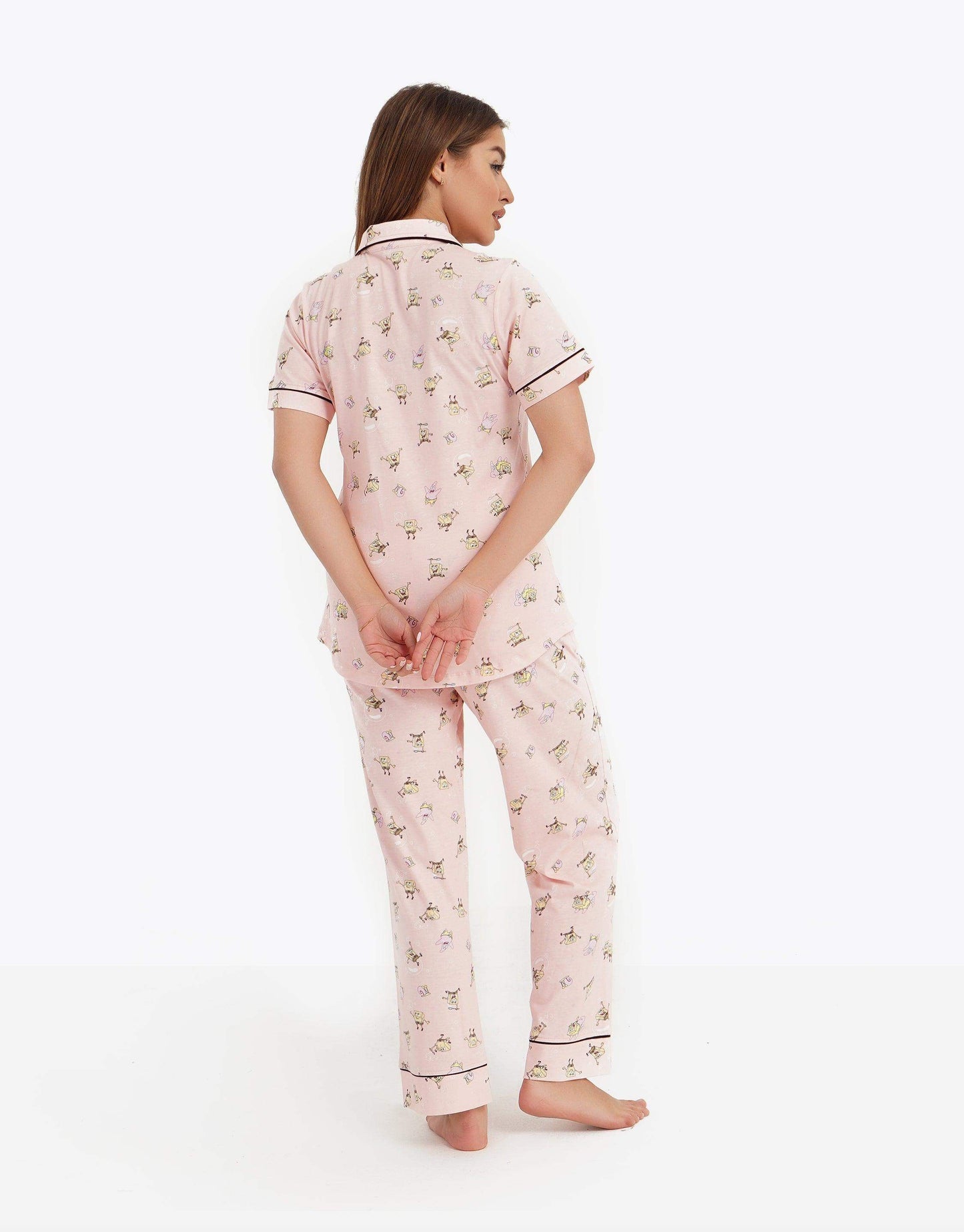 Short Sleeve Printed Pyjama Set - Carina - ÙƒØ§Ø±ÙŠÙ†Ø§