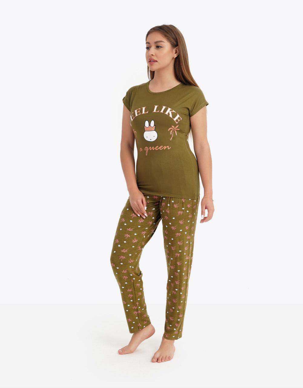 Short Sleeve Printed Pyjama Set - Carina - ÙƒØ§Ø±ÙŠÙ†Ø§