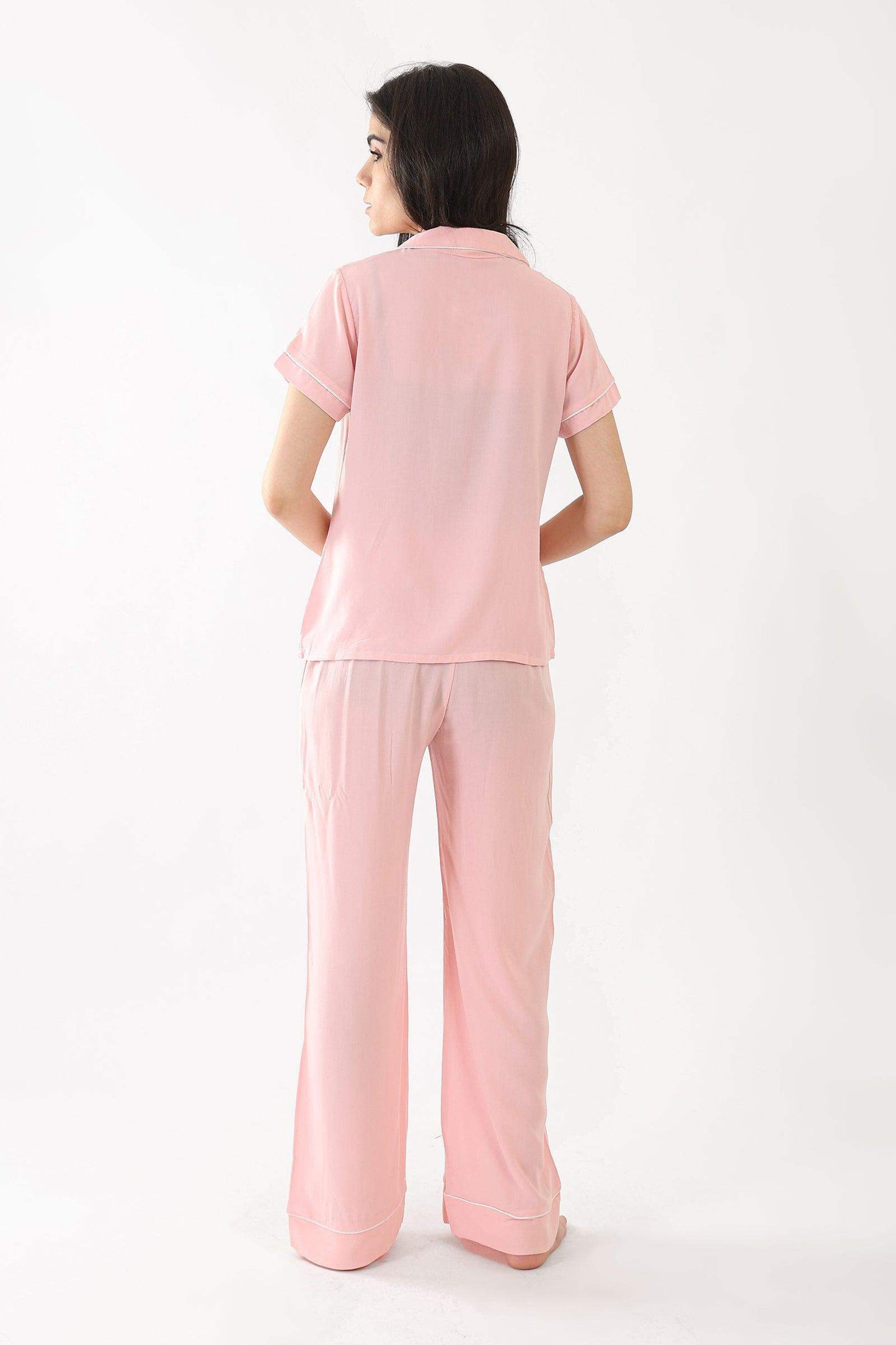 Short Sleeves Collared Pyjama Set - Carina - ÙƒØ§Ø±ÙŠÙ†Ø§