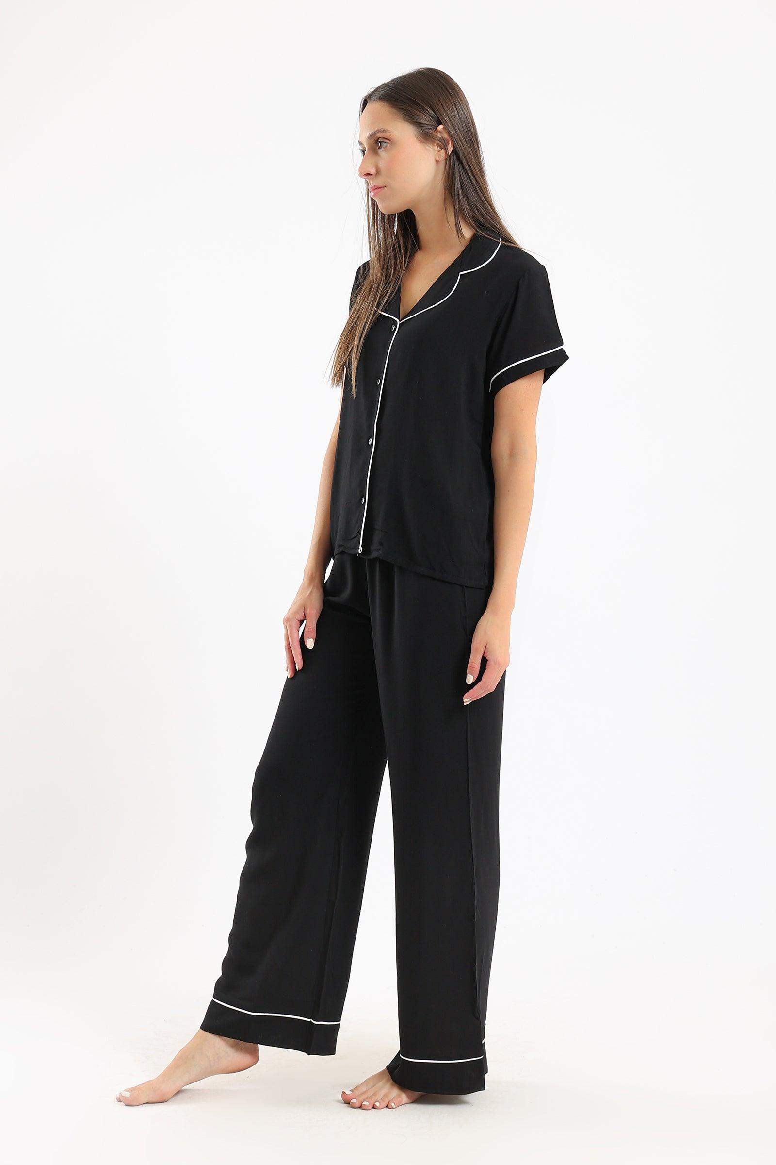 Short Sleeves Collared Pyjama Set - Carina - ÙƒØ§Ø±ÙŠÙ†Ø§