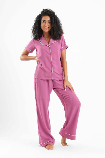 Short Sleeves Pyjama Pants Set - Carina - ÙƒØ§Ø±ÙŠÙ†Ø§