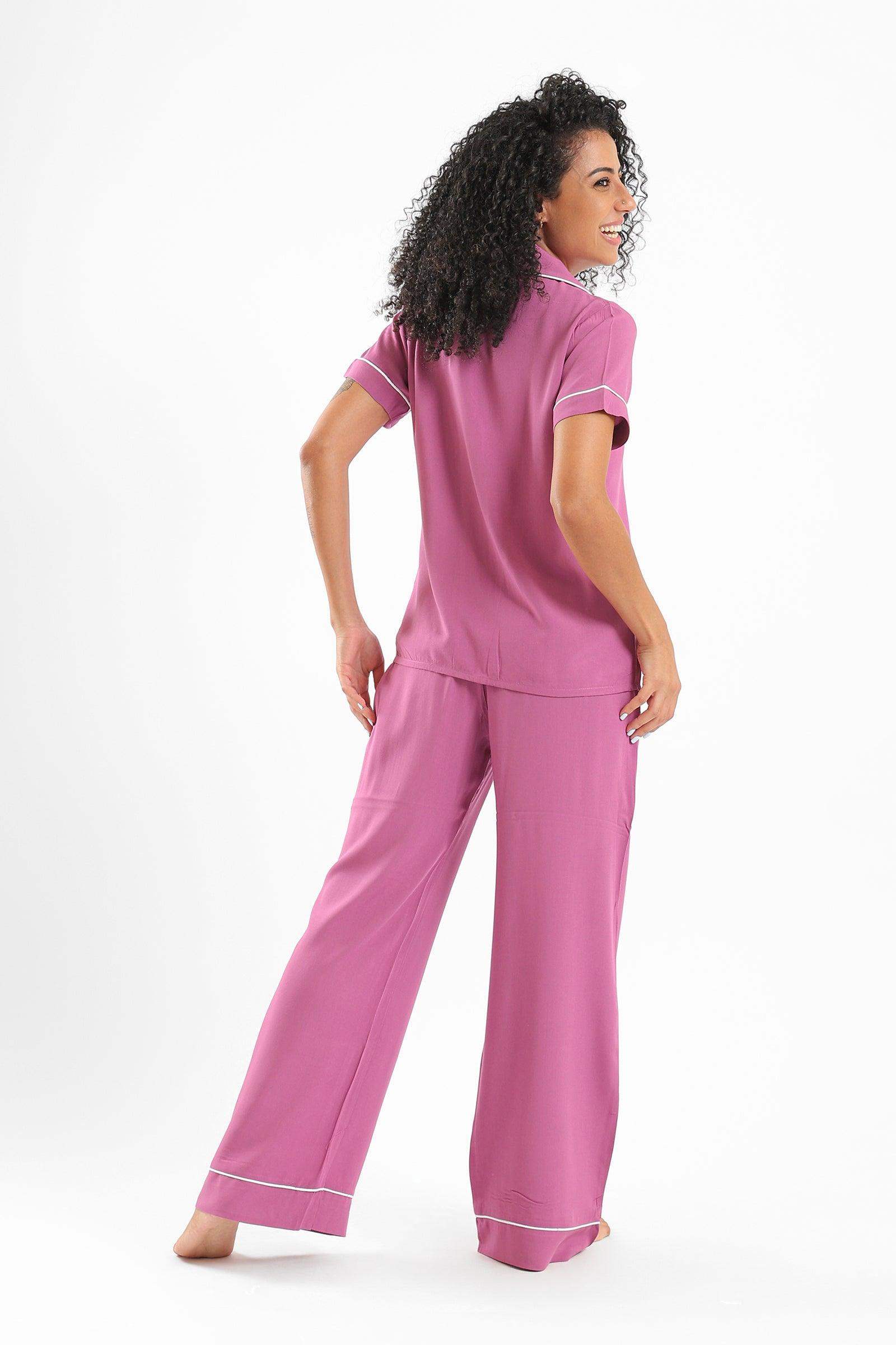 Short Sleeves Pyjama Pants Set - Carina - ÙƒØ§Ø±ÙŠÙ†Ø§