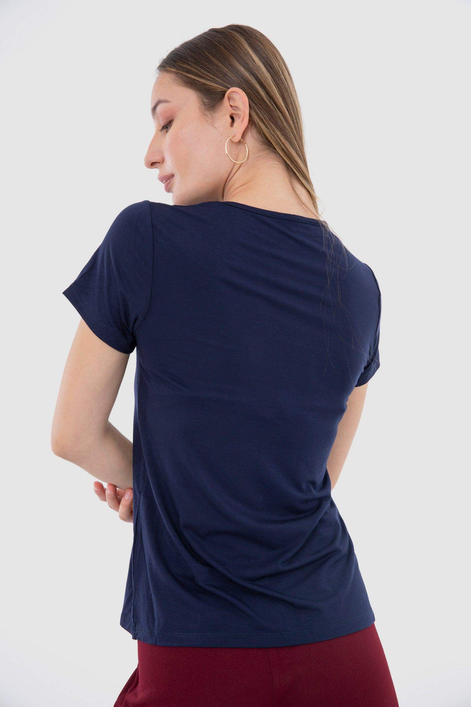 Short Sleeves Viscose Top - Carina - ÙƒØ§Ø±ÙŠÙ†Ø§