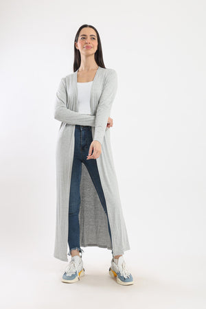 Side Slits Longline Cardigan - Clue Wear
