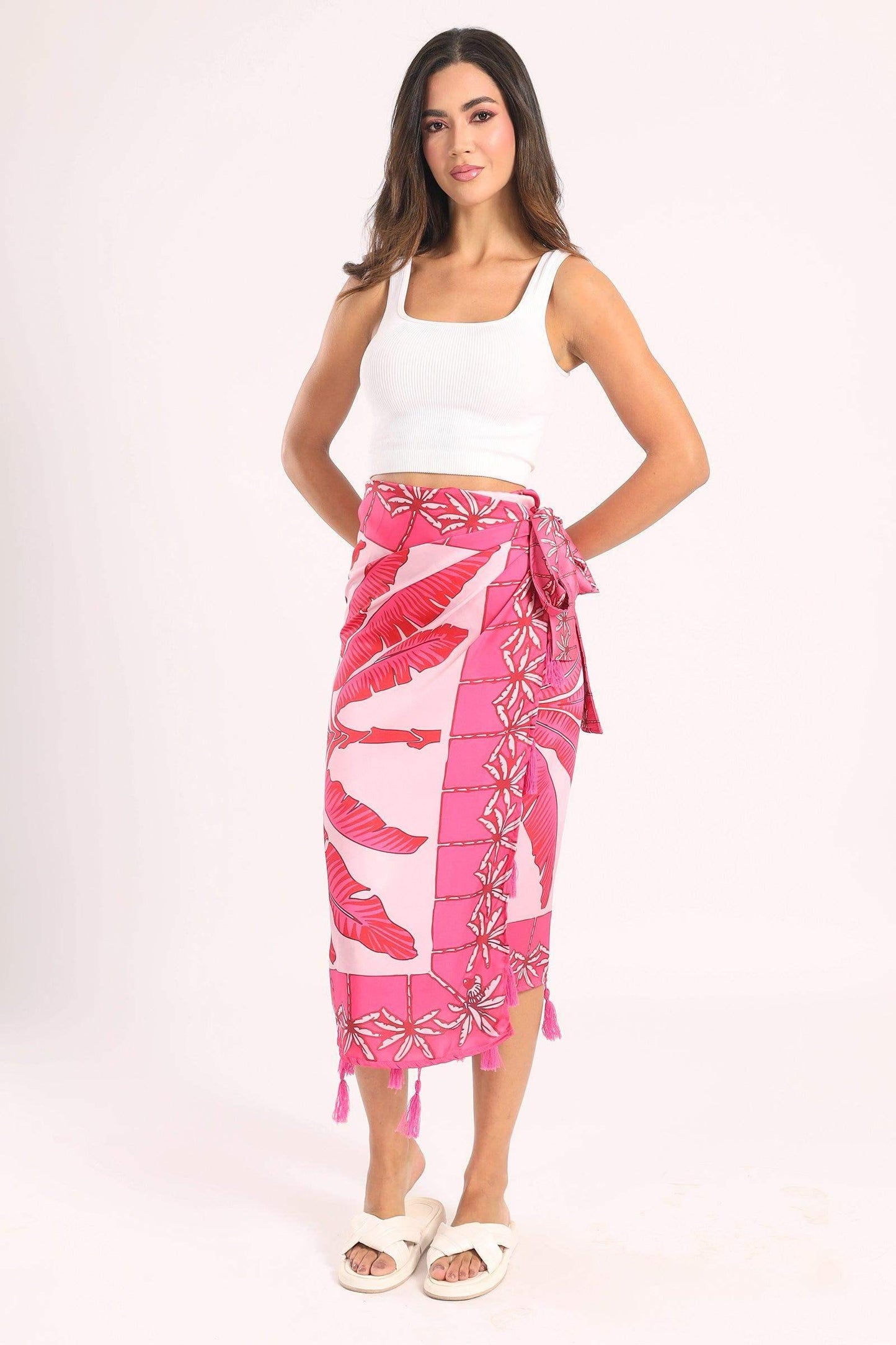 Side Tie Knot Beach Skirt - Carina - ÙƒØ§Ø±ÙŠÙ†Ø§