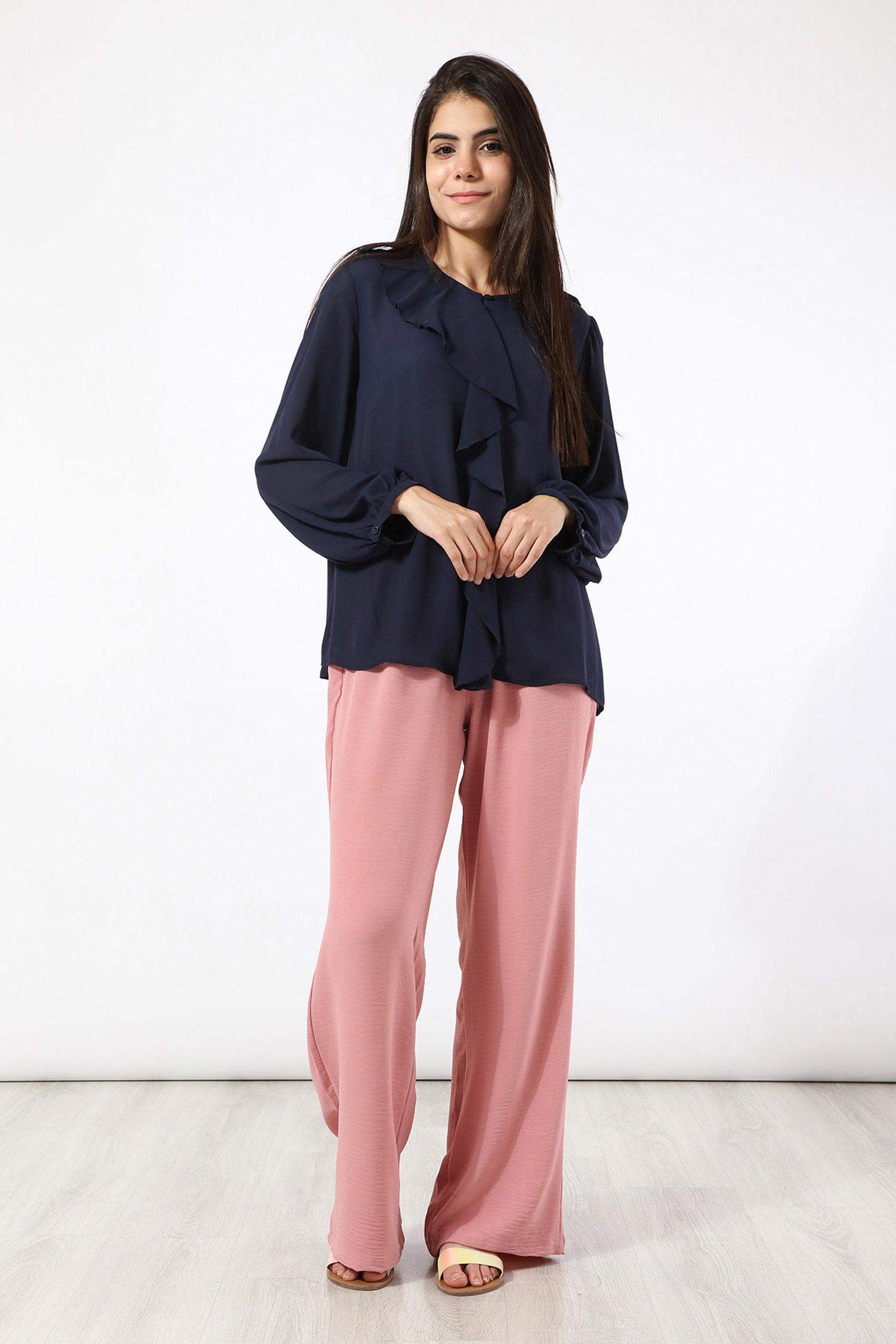 Simple Wide Leg Pants - Carina - ÙƒØ§Ø±ÙŠÙ†Ø§