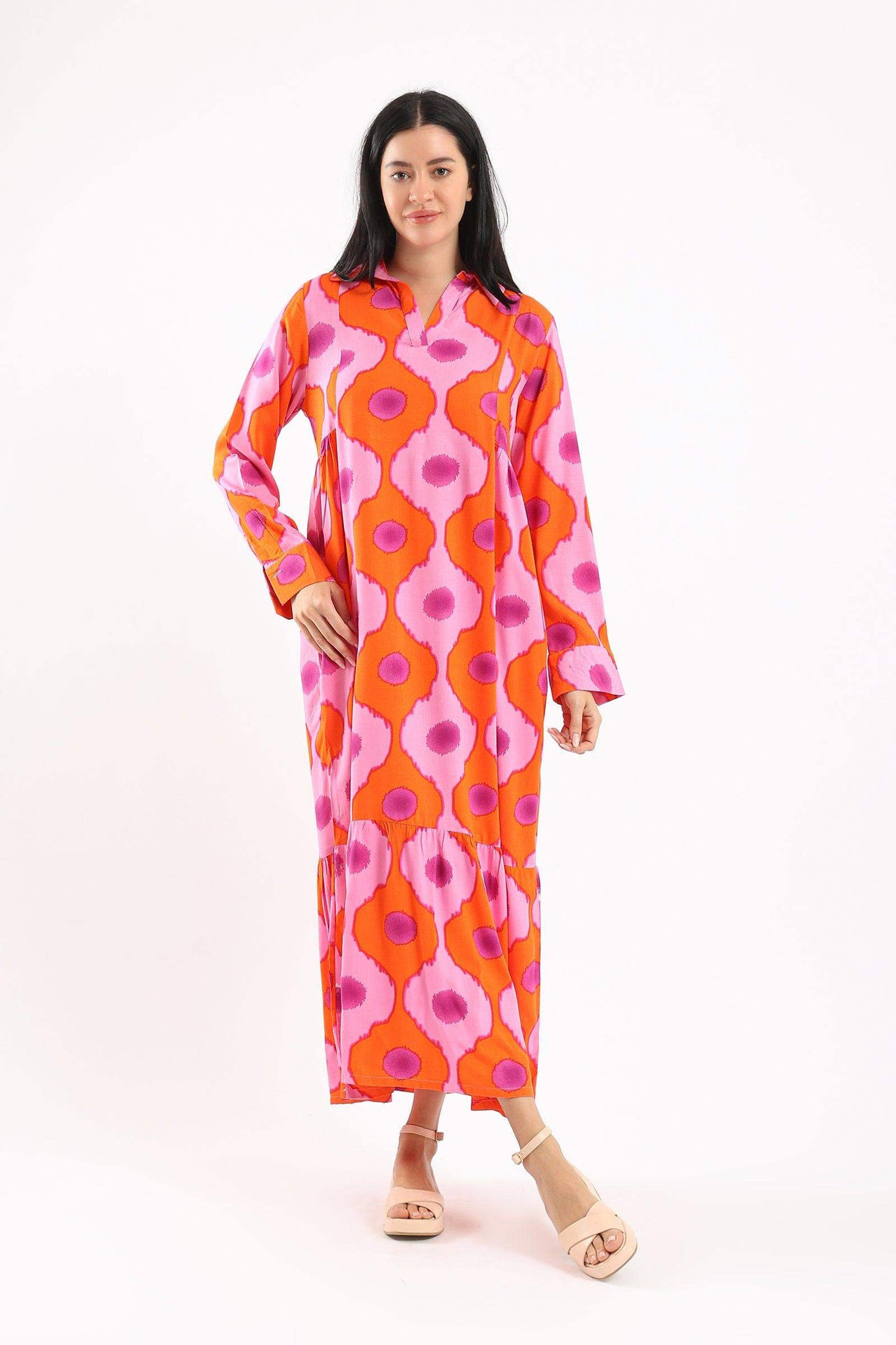 Single Tier Printed Dress - Carina - ÙƒØ§Ø±ÙŠÙ†Ø§