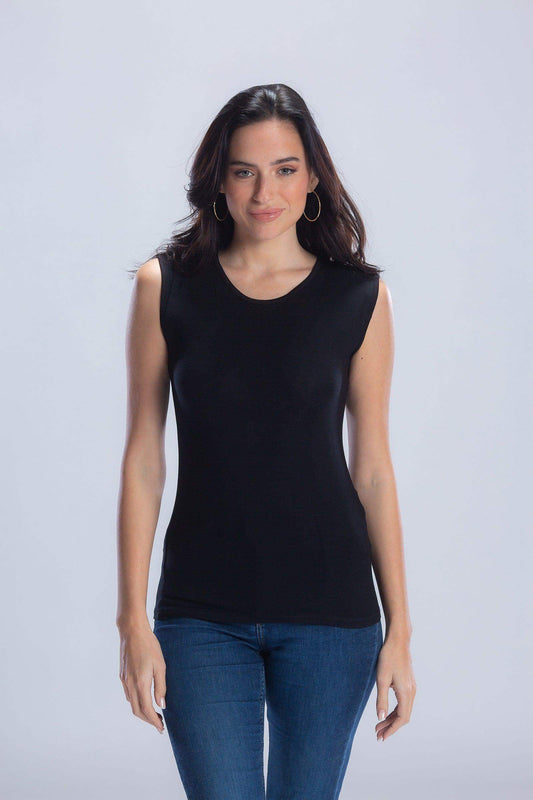 Sleeveless Crew Neck Top - Carina - ÙƒØ§Ø±ÙŠÙ†Ø§