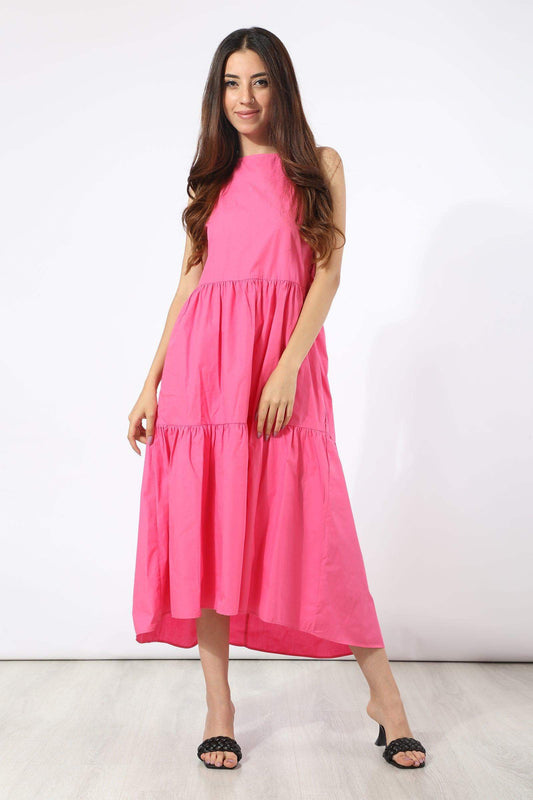 Sleeveless Long Tiered Dress - Carina - ÙƒØ§Ø±ÙŠÙ†Ø§