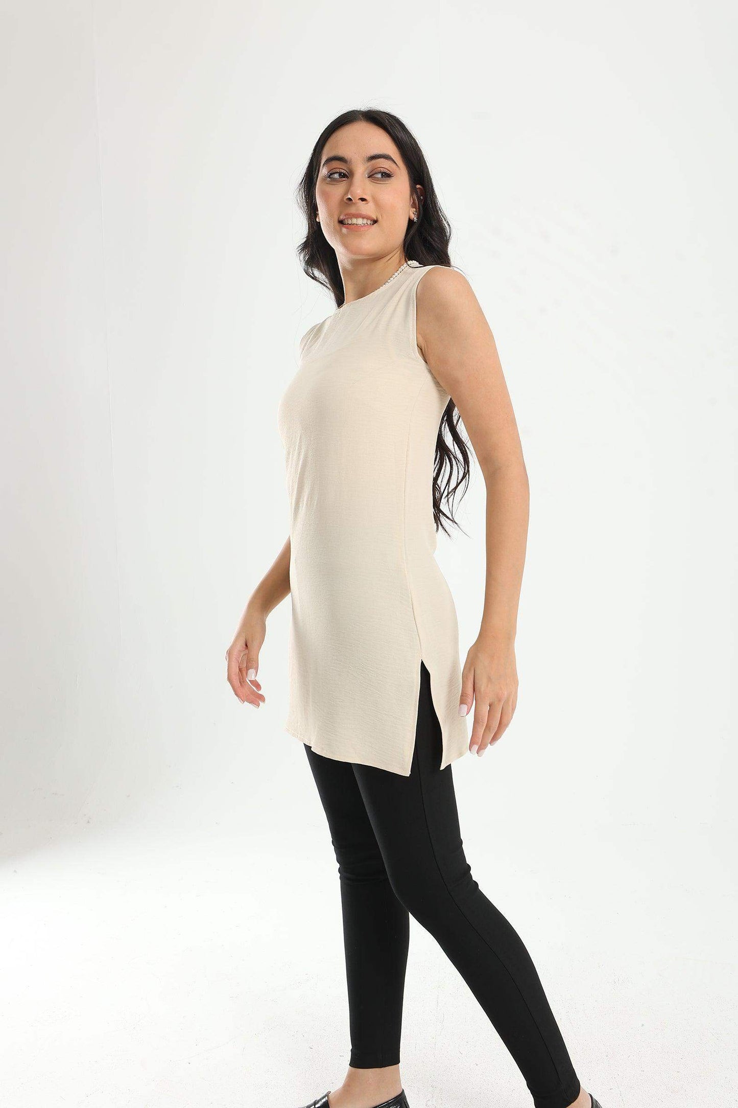 Sleeveless Slim Fit Top - Carina - ÙƒØ§Ø±ÙŠÙ†Ø§