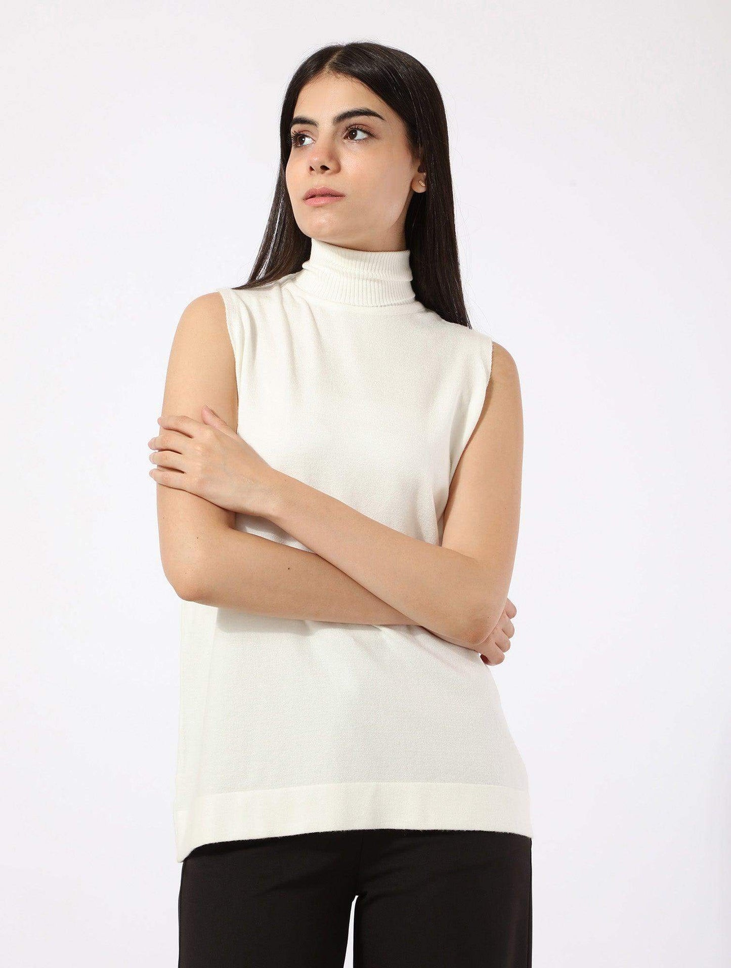 Sleeveless Solid Pullover - Carina - ÙƒØ§Ø±ÙŠÙ†Ø§