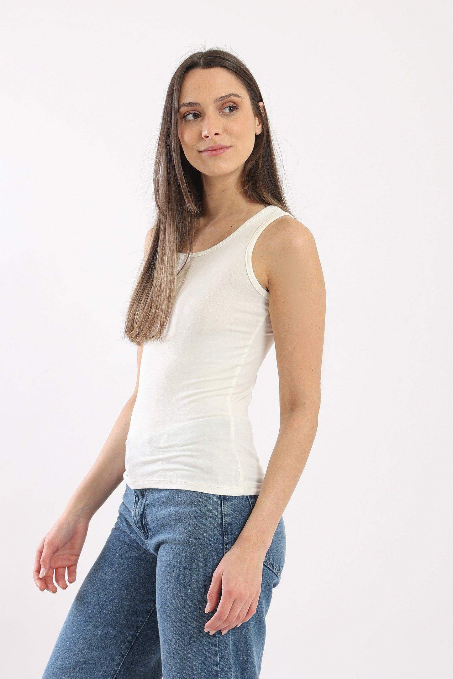 Sleeveless Viscose Tank Top - Carina - ÙƒØ§Ø±ÙŠÙ†Ø§