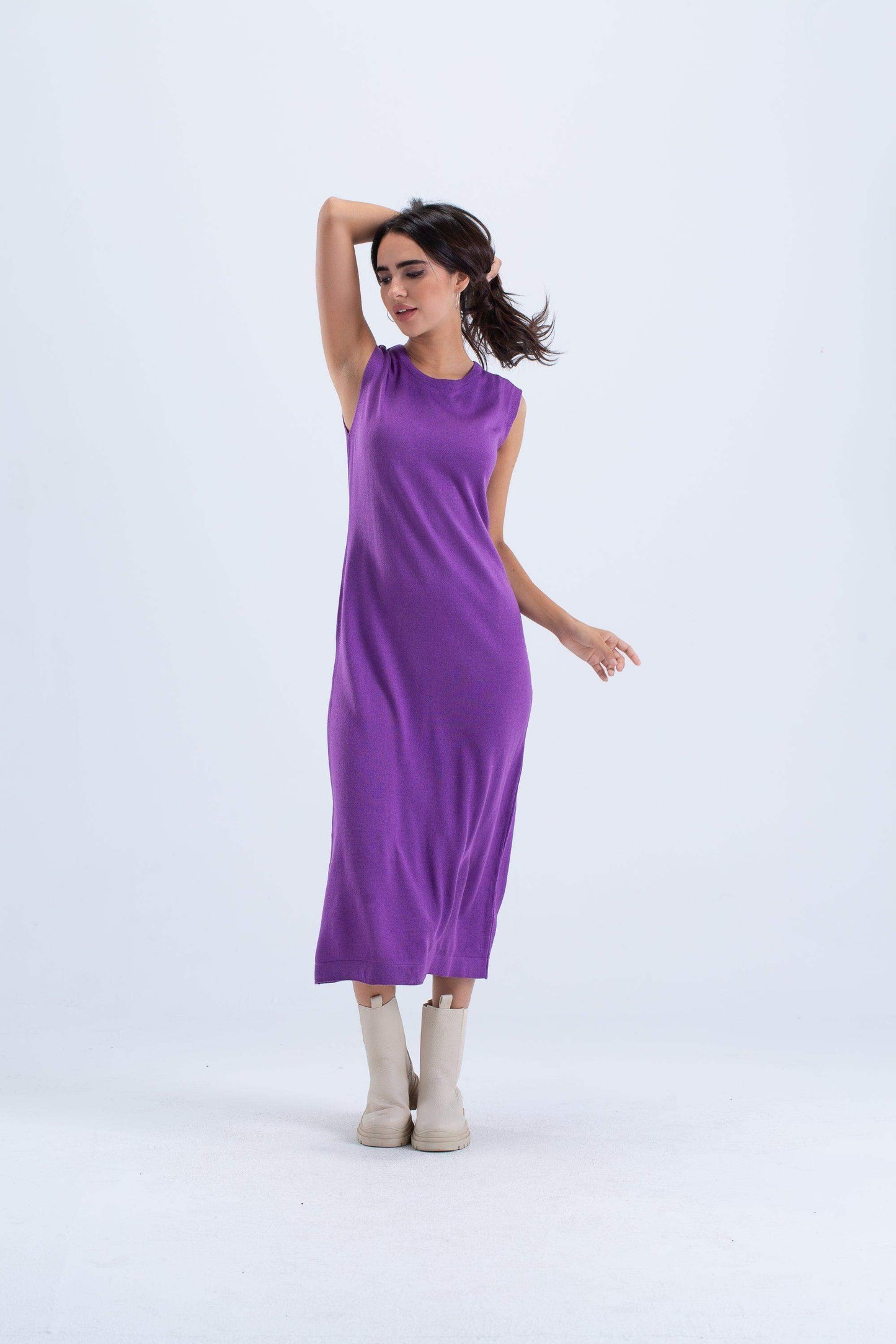 Sleeveless Wool Lounge Dress - Carina - ÙƒØ§Ø±ÙŠÙ†Ø§