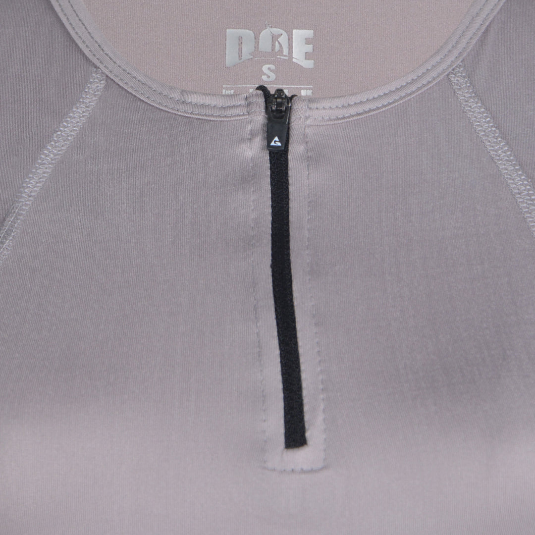 Doe quarter zipped tank top