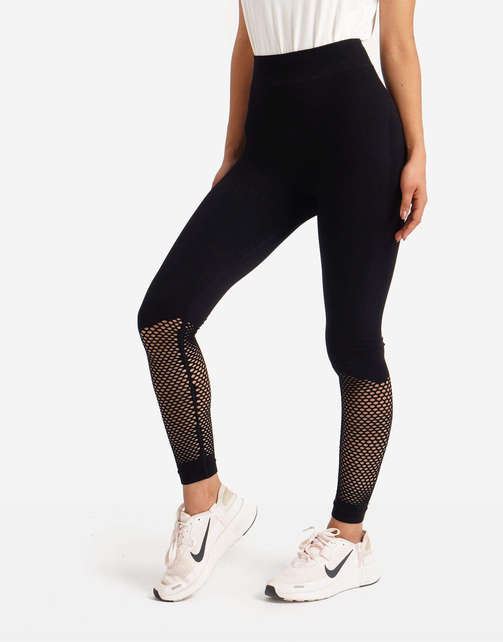 Slim Fit Leggings with Net Panel - Carina - ÙƒØ§Ø±ÙŠÙ†Ø§