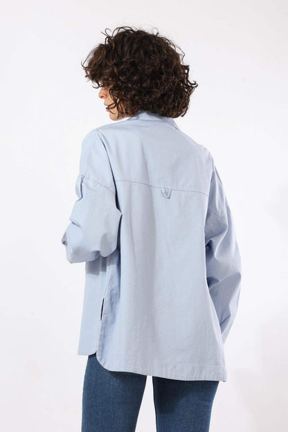 Snap Button Closure Plain Shirt - Carina - ÙƒØ§Ø±ÙŠÙ†Ø§