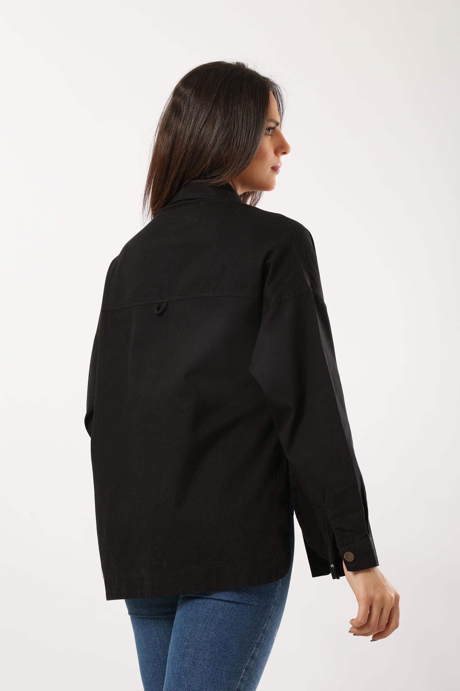 Snap Button Closure Plain Shirt - Carina - ÙƒØ§Ø±ÙŠÙ†Ø§