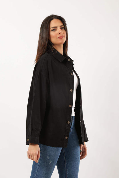 Snap Button Closure Plain Shirt - Carina - ÙƒØ§Ø±ÙŠÙ†Ø§