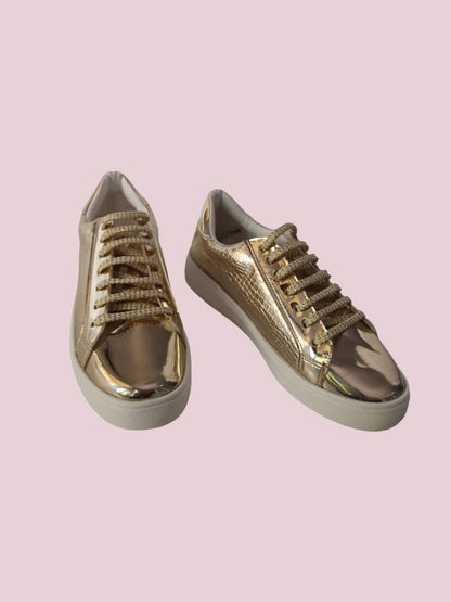 Synthetic leather Sneakers - Gold