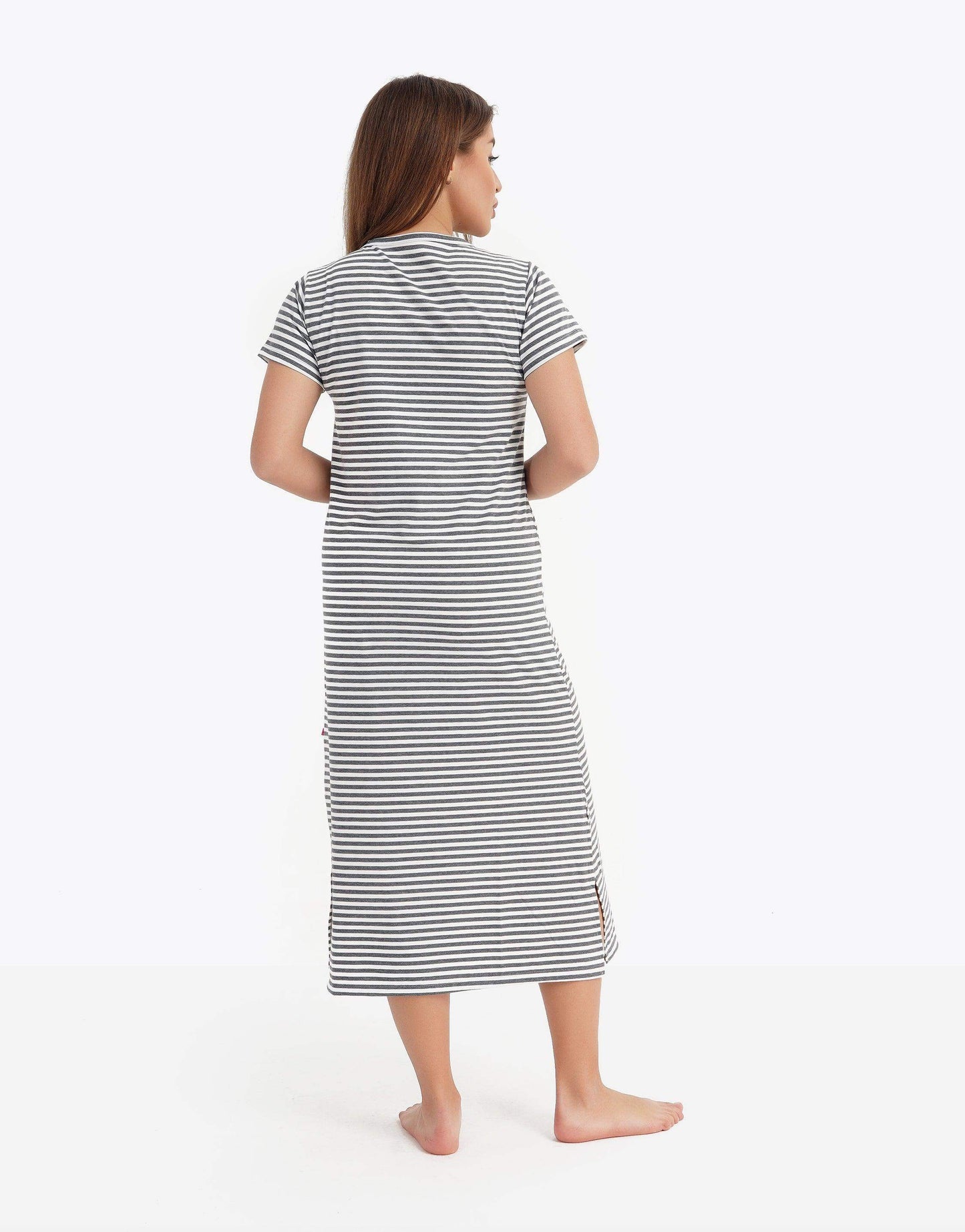 Snoopy Striped Nightgown - Carina - ÙƒØ§Ø±ÙŠÙ†Ø§