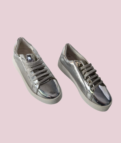 Synthetic leather Sneakers - Silver