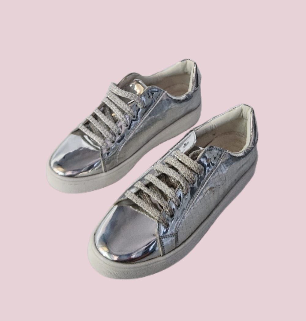 Synthetic leather Sneakers - Silver