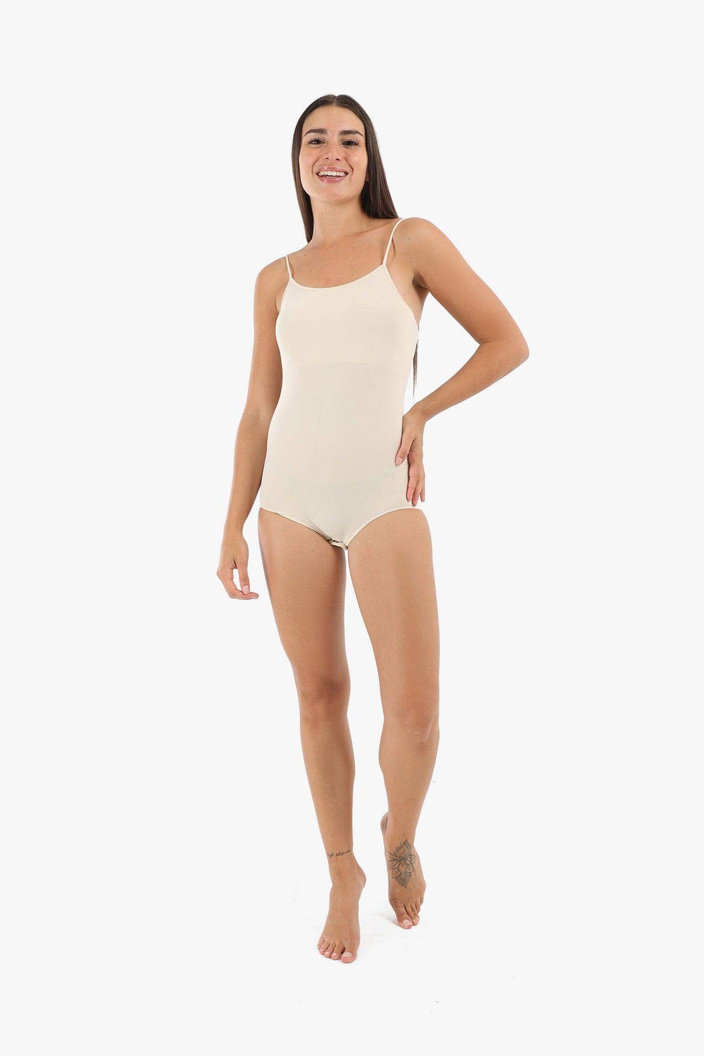 Spaghetti Strap Solid Bodysuit - Carina - ÙƒØ§Ø±ÙŠÙ†Ø§