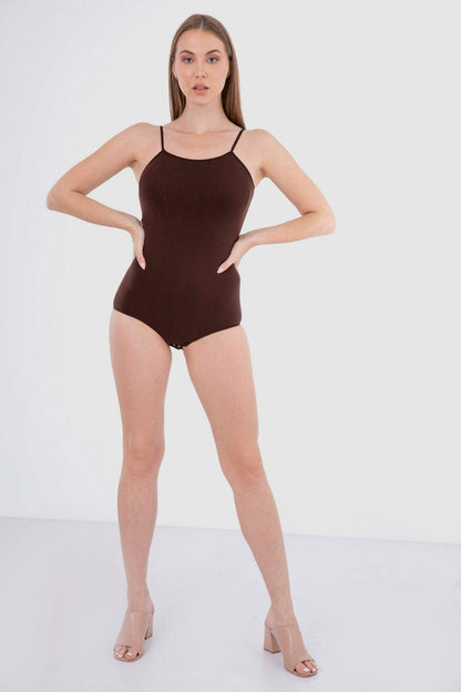 Spaghetti Strap Solid Bodysuit - Carina - ÙƒØ§Ø±ÙŠÙ†Ø§