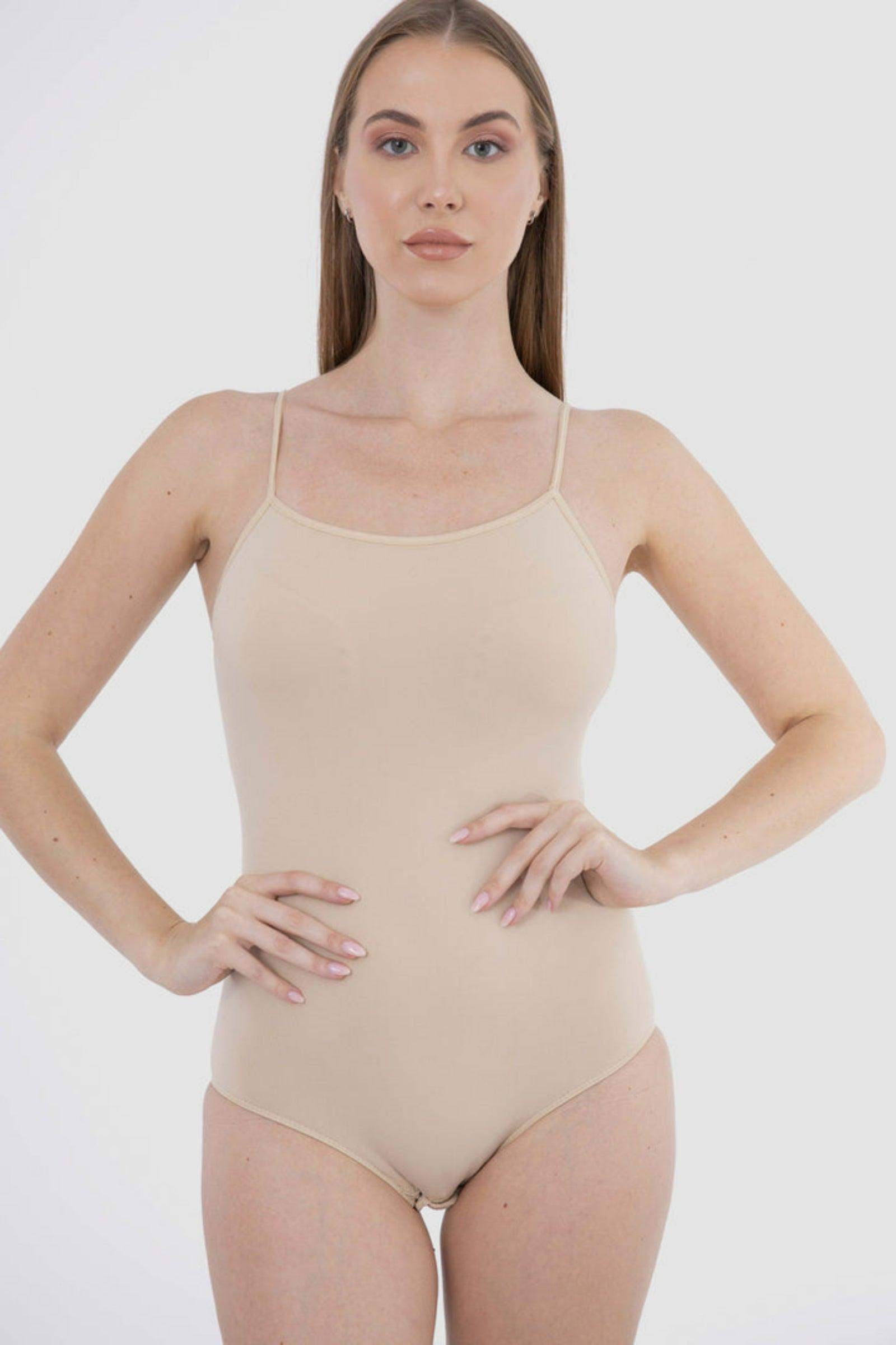 Spaghetti Strap Solid Bodysuit - Carina - ÙƒØ§Ø±ÙŠÙ†Ø§