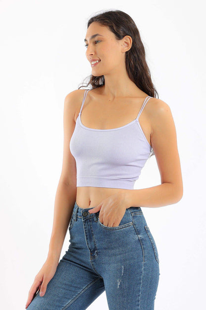 Spaghetti Straps Cropped Top - Carina - ÙƒØ§Ø±ÙŠÙ†Ø§