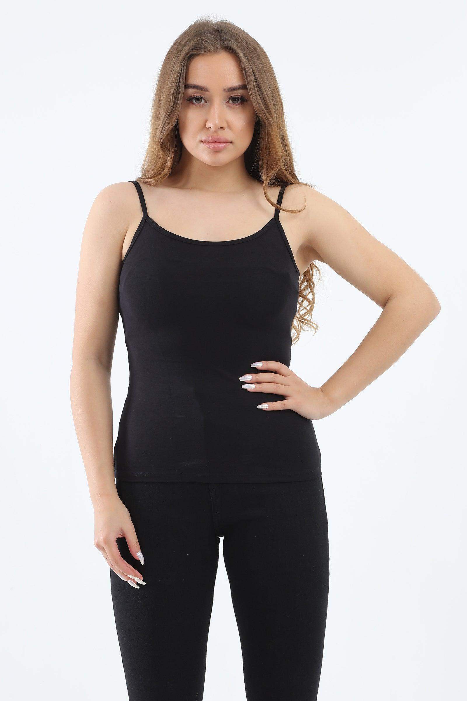 Spaghetti Straps Plain Tank Top - Carina - ÙƒØ§Ø±ÙŠÙ†Ø§