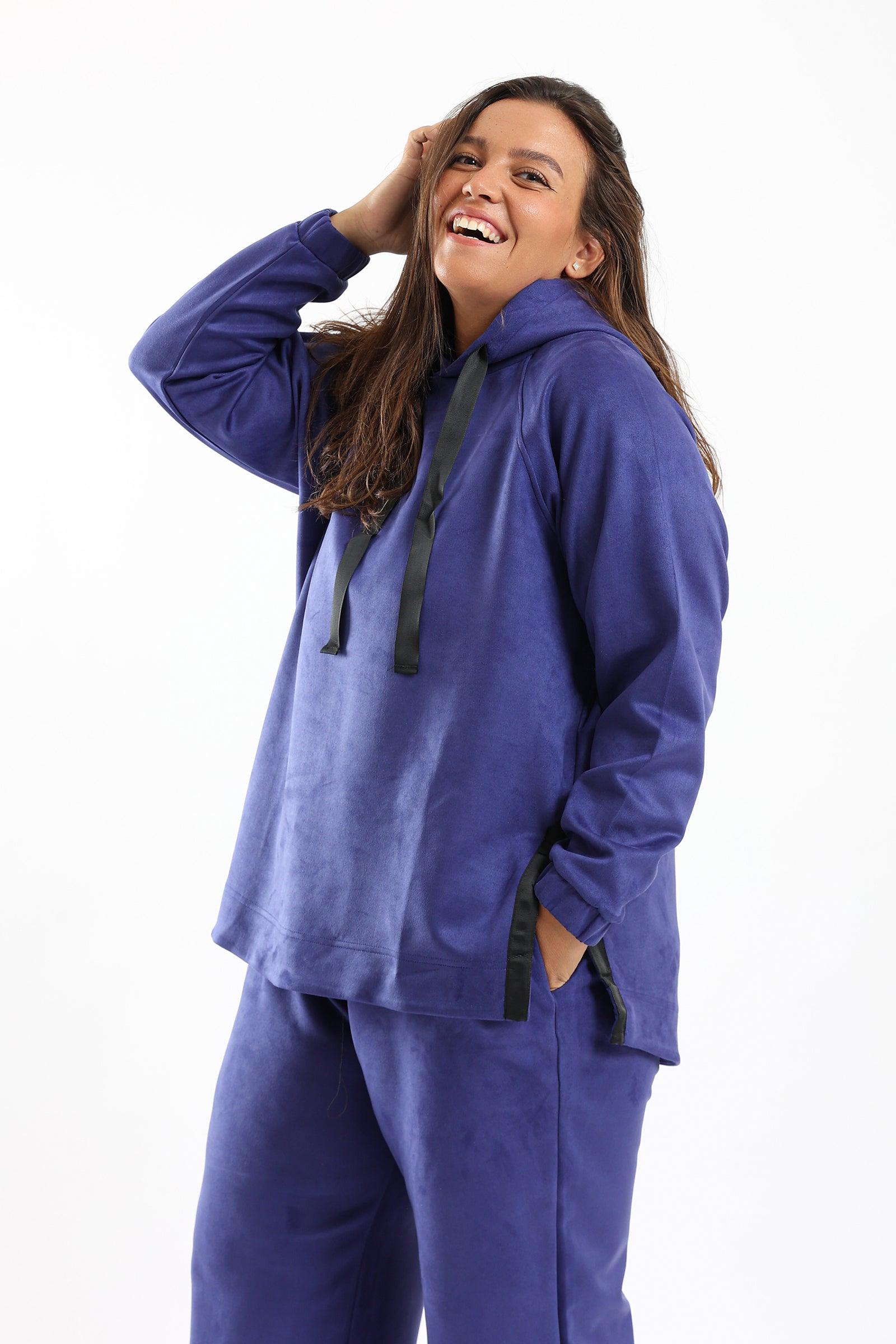 Sports Sweatshirt With 2 Slits - Clue Wear