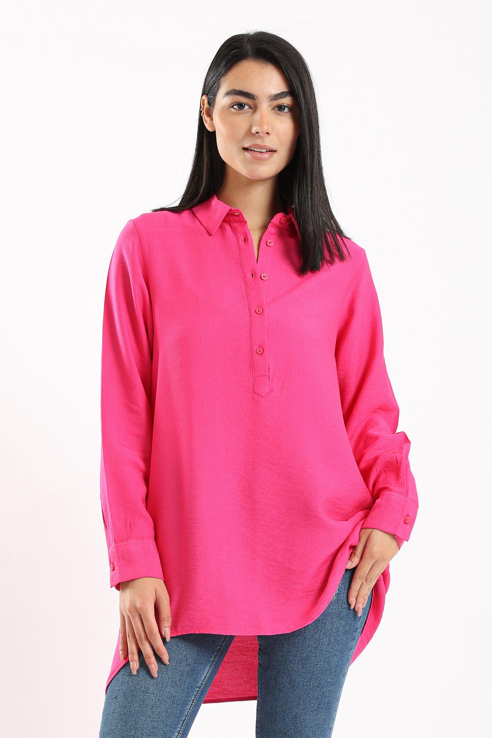 Stand Collar Relaxed Shirt - Clue Wear