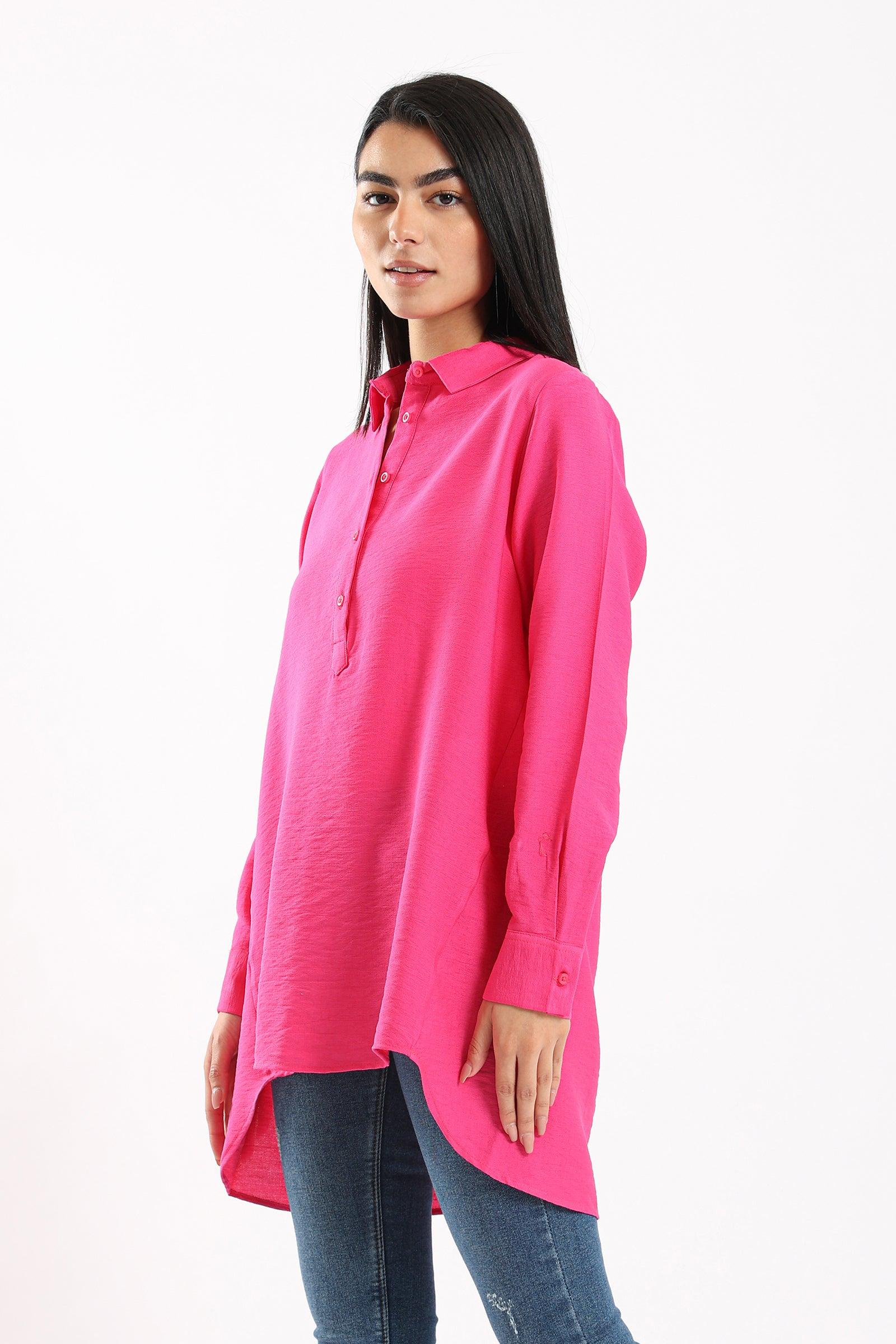 Stand Collar Relaxed Shirt - Clue Wear